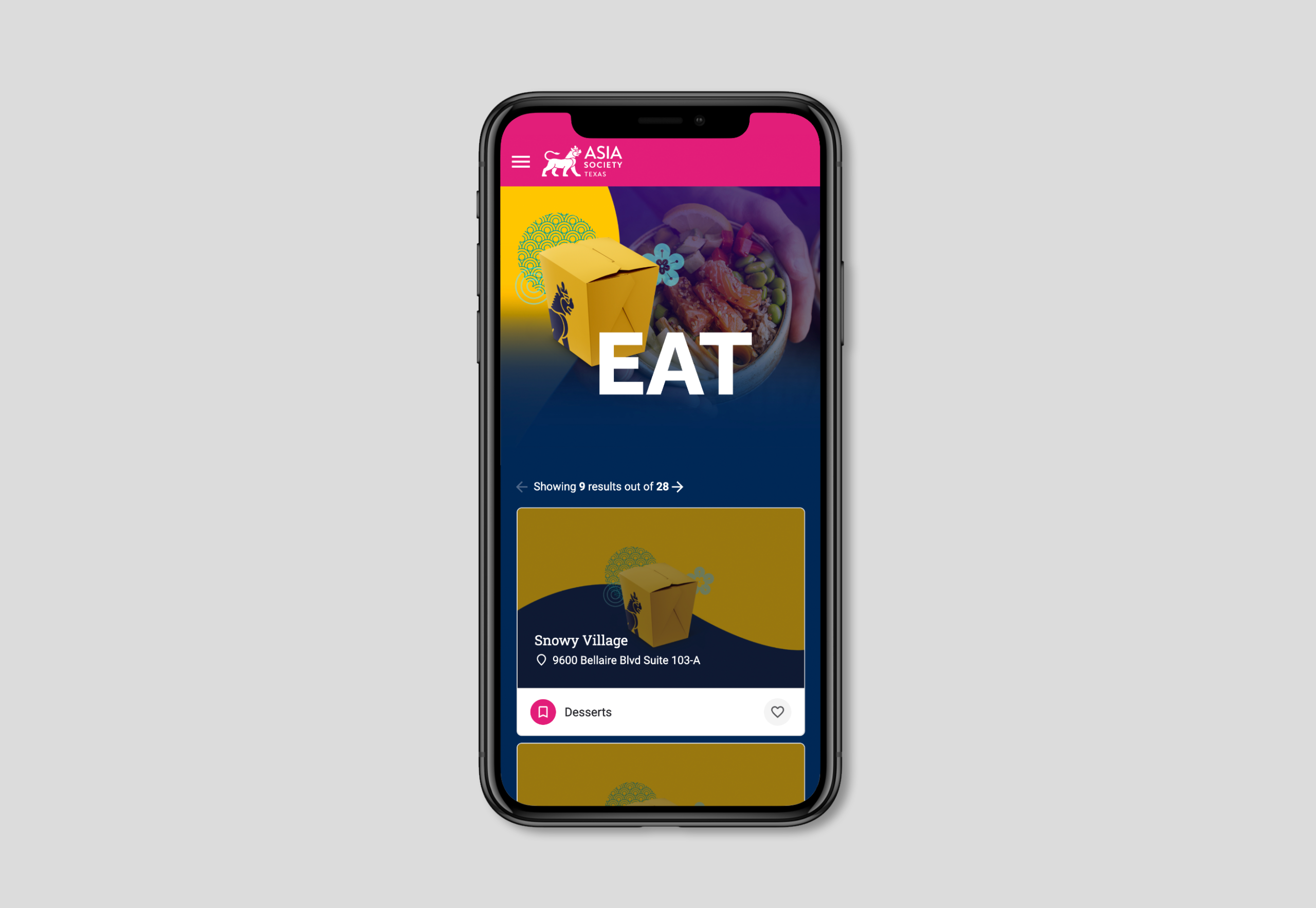 Night Market iPhone X mockup eat